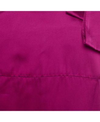 Women's Burgundy Pink Satin One Shoulder Mini Dress