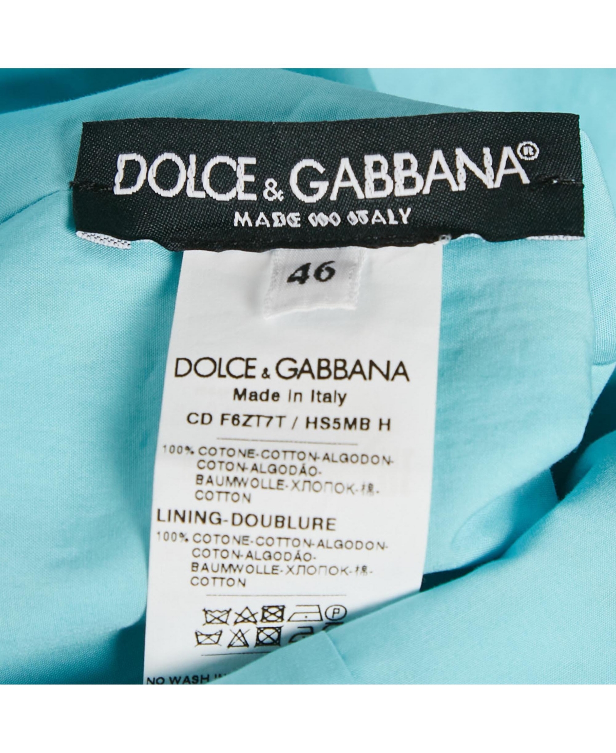 Pre-Owned Dolce & Gabbana Women's Blue Floral Print Cotton Midi Dress