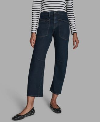 Women's Seamed Barrel Mid-Rise Jeans