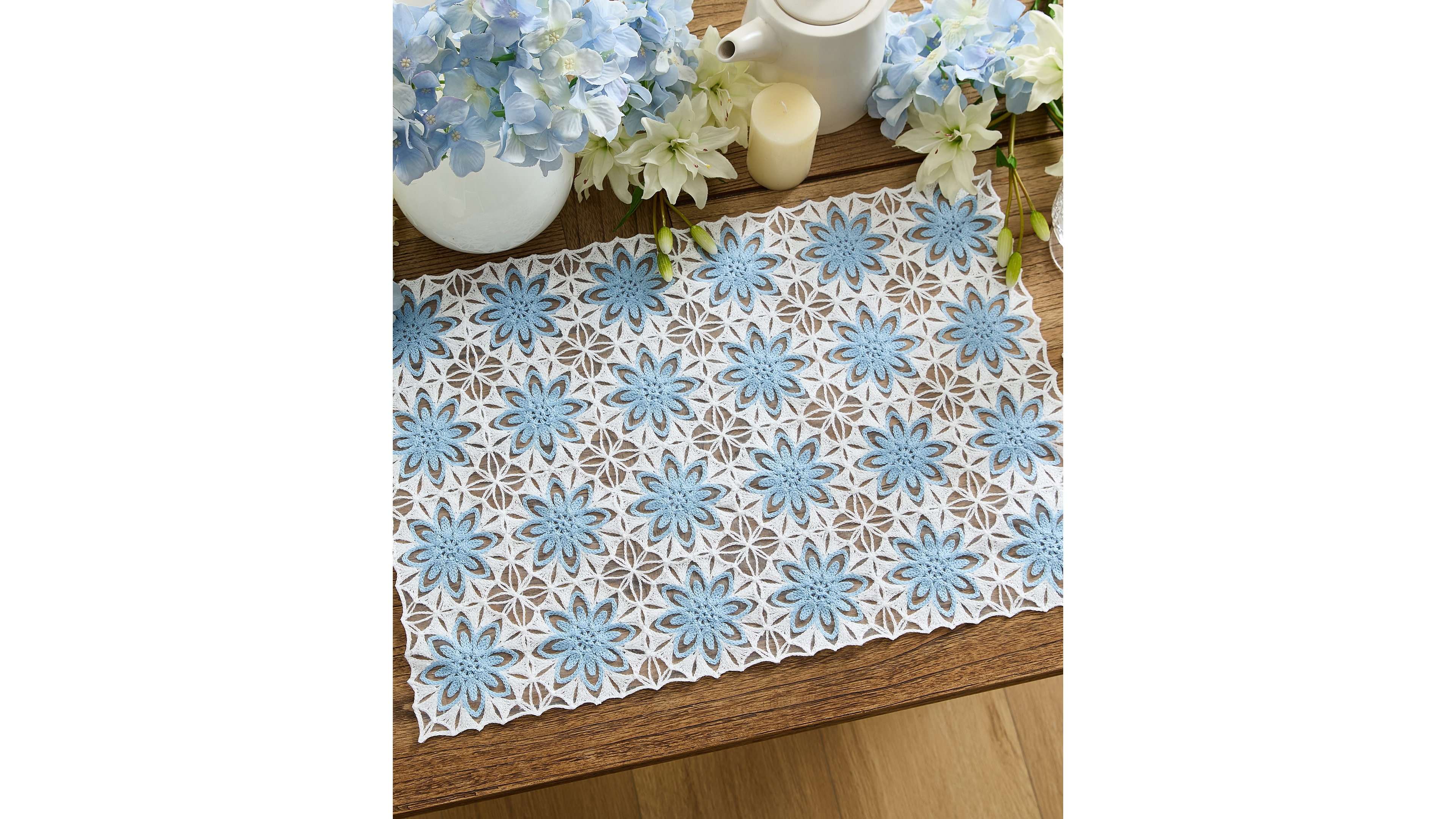 Elrene Crochet Floral Placemats, Set of 4