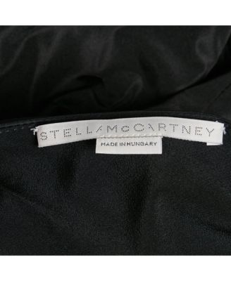 Women's Black Silk Blend Bow Detail One Shoulder Top