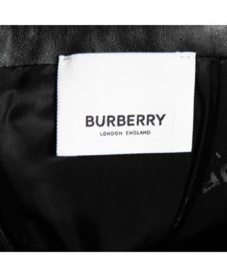 Women's Black Leather Cut Out Pencil Skirt