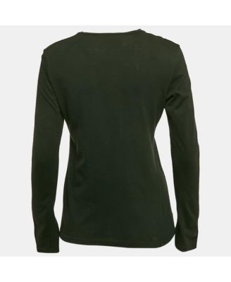 Women's Black Printed Jersey Crewneck T-Shirt