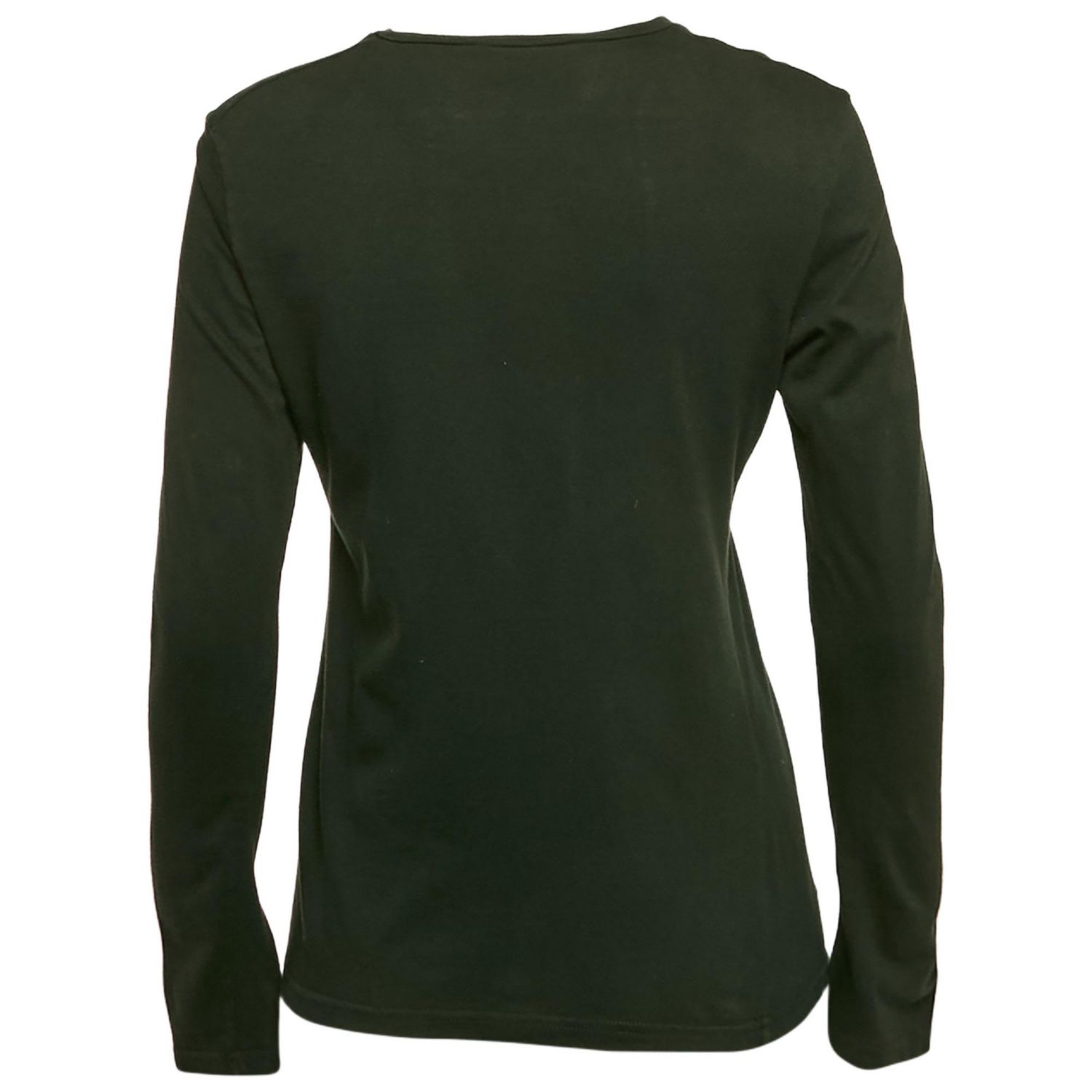 Women's Black Printed Jersey Crewneck T-Shirt