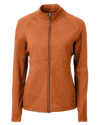 Women's Cutter and Buck Adapt Knit Heather Long Sleeve Full Zip
