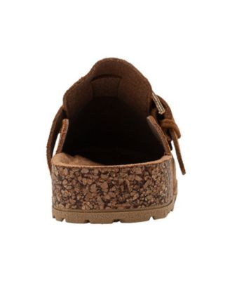 Girls' 1-13 Western Buckle Details Slip-On Mules