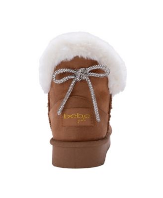 Girls' 1-13 Rhinestone Bow Details Winter Boots