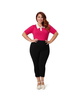 Women's Collared Short Sleeve Prim & Pretty Sweater