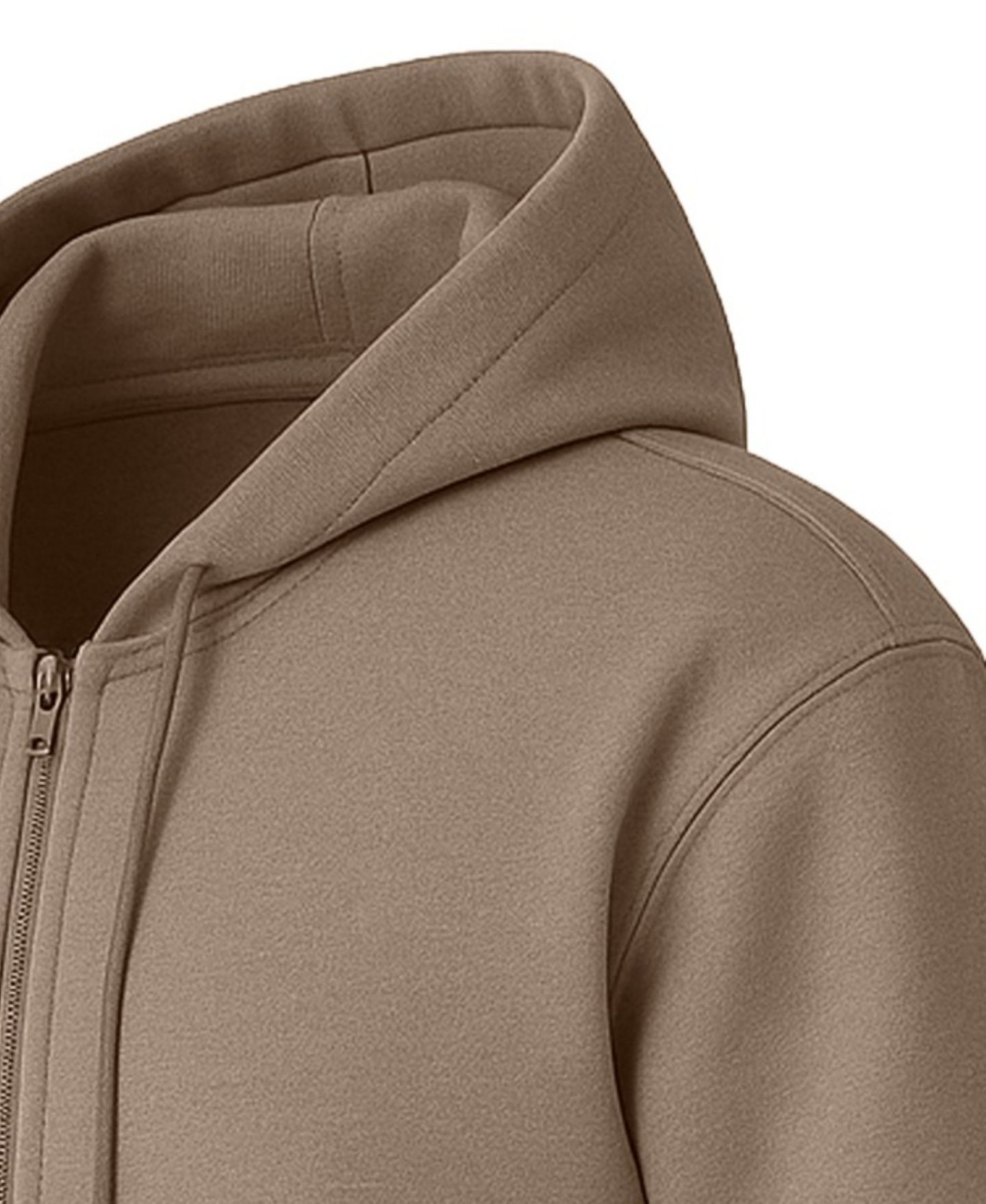 Мужское худи Blue Ice Super Heavyweight Fleece Lined Full-Zip, цвет: Бежевый — фото 3