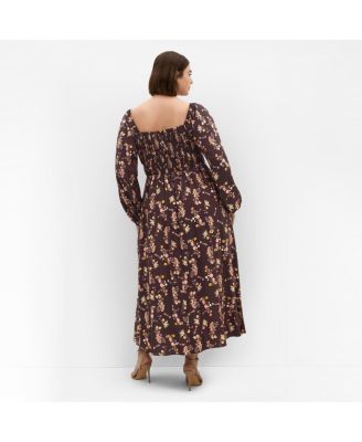 Women's Abbigail Long Sleeve Print Maxi Dress
