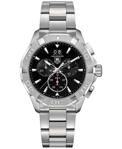 TAG Heuer Men's Swiss Chronograph Aquaracer Stainless Steel Bracelet Watch 43mm CAY1110.BA0927