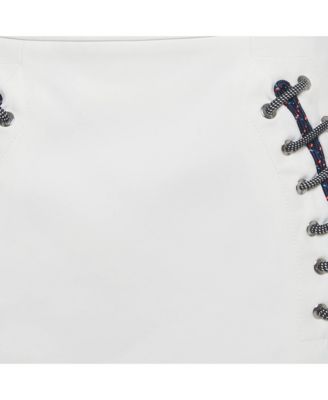 Women's White Crepe Lace-Up Mini Skirt