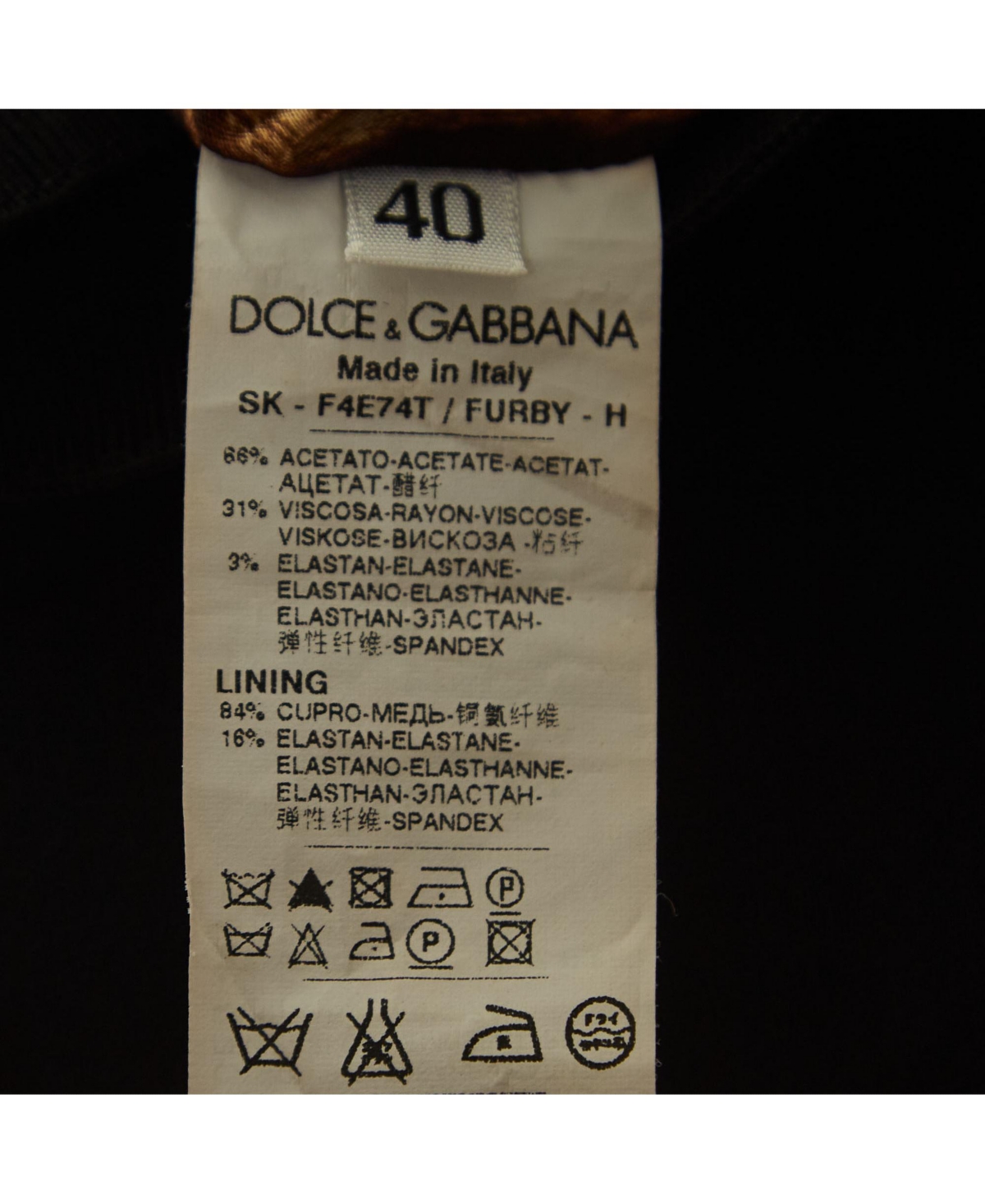 Pre-Owned Dolce & Gabbana Women's Black Ruched Crepe Double Zip Mini Skirt