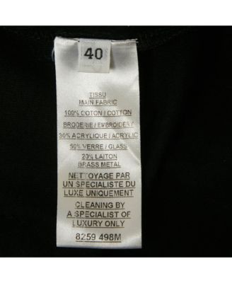 Women's Pearl And Crystal Detail Jersey Crewneck T-Shirt