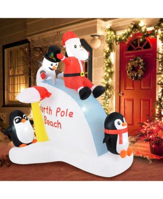6 Ft Christmas Inflatable with LED lights Indoor/Outdoor Lighted Xmas Inflatable