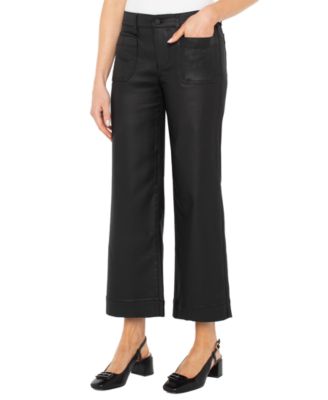 Liverpool Los Angeles - Women's Crop Patch Pocket Wide Leg Jeans