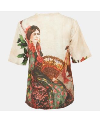 Women's Bull Rider Print Cotton Blend Top