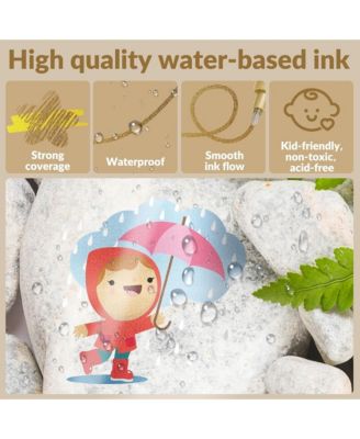 24 Colors Metallic Markers, Single-Headed Flash Pens, Acrylic Paint Pens for DIY Crafts, Scrapbooking, Glass, Wood and Cards