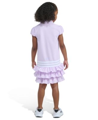 Girls' 2T-6X Ribbed Polo Collar Dress