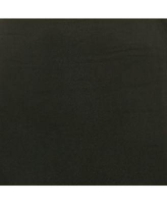 Women's Black Sateen Drape Detail Pencil Skirt