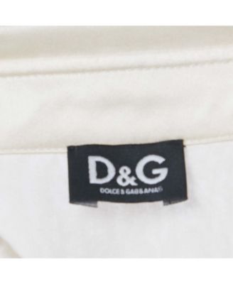 Women's Pre-Owned D&g Beige Sequin Embroidered Silk Shirt