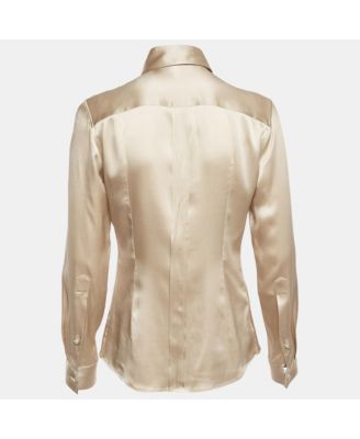 Women's Satin Button Detail Shirt