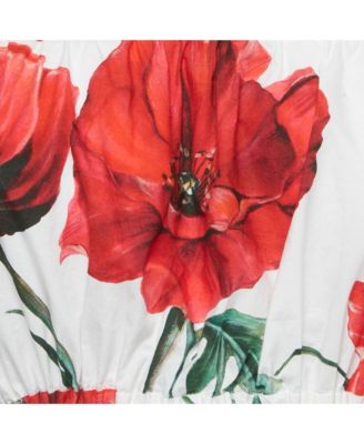 Women's Poopy Print Cotton Off Shoulder Crop Top