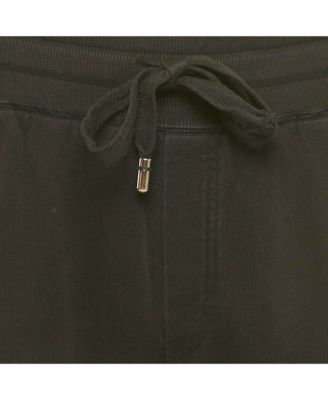 Men's Black Cotton Logo Plaque Joggers
