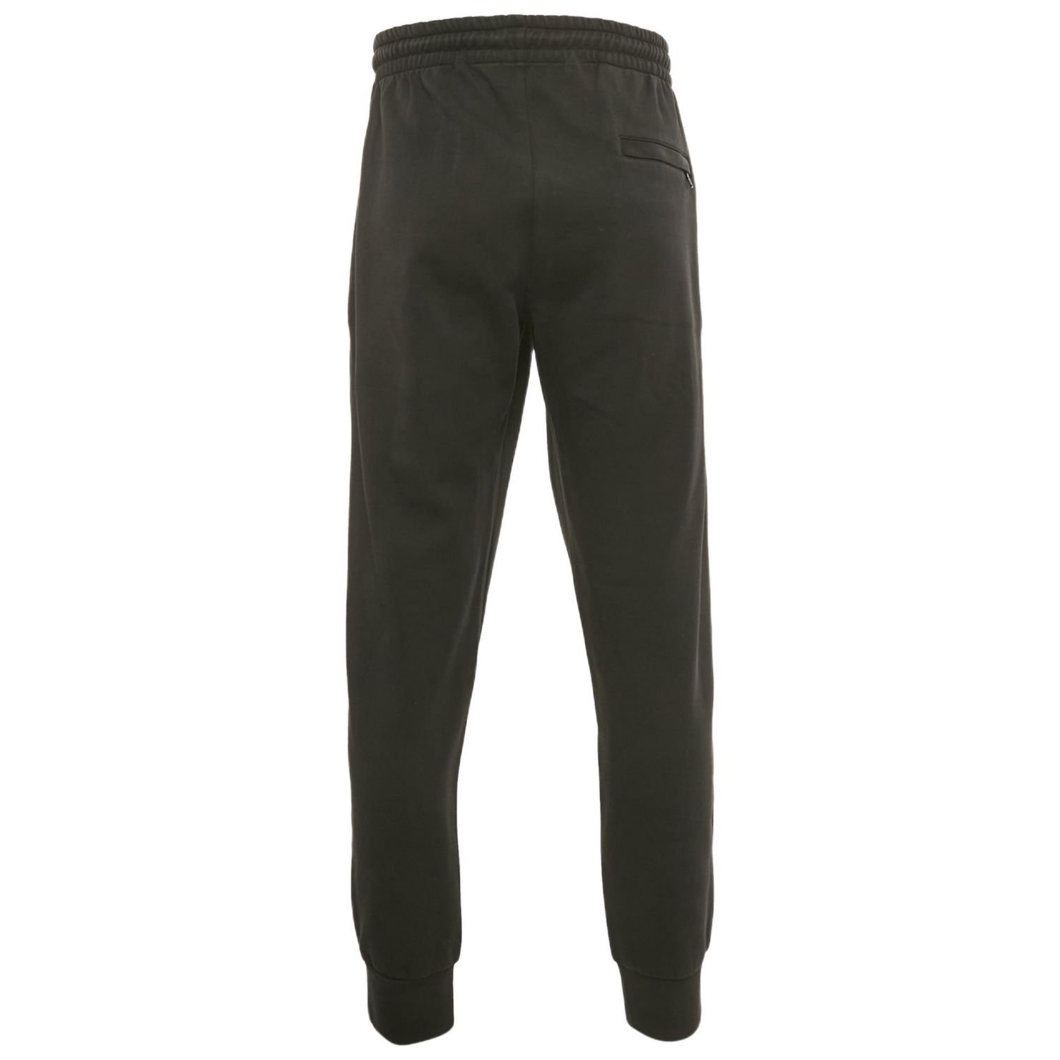 Men's Black Crown Embroidered Cotton Jogger Pants