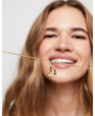 18K Gold Plated Big Heart Shaped Charm