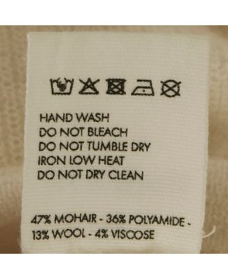 Women's Cream Cashmere Knit Back Open Sweater