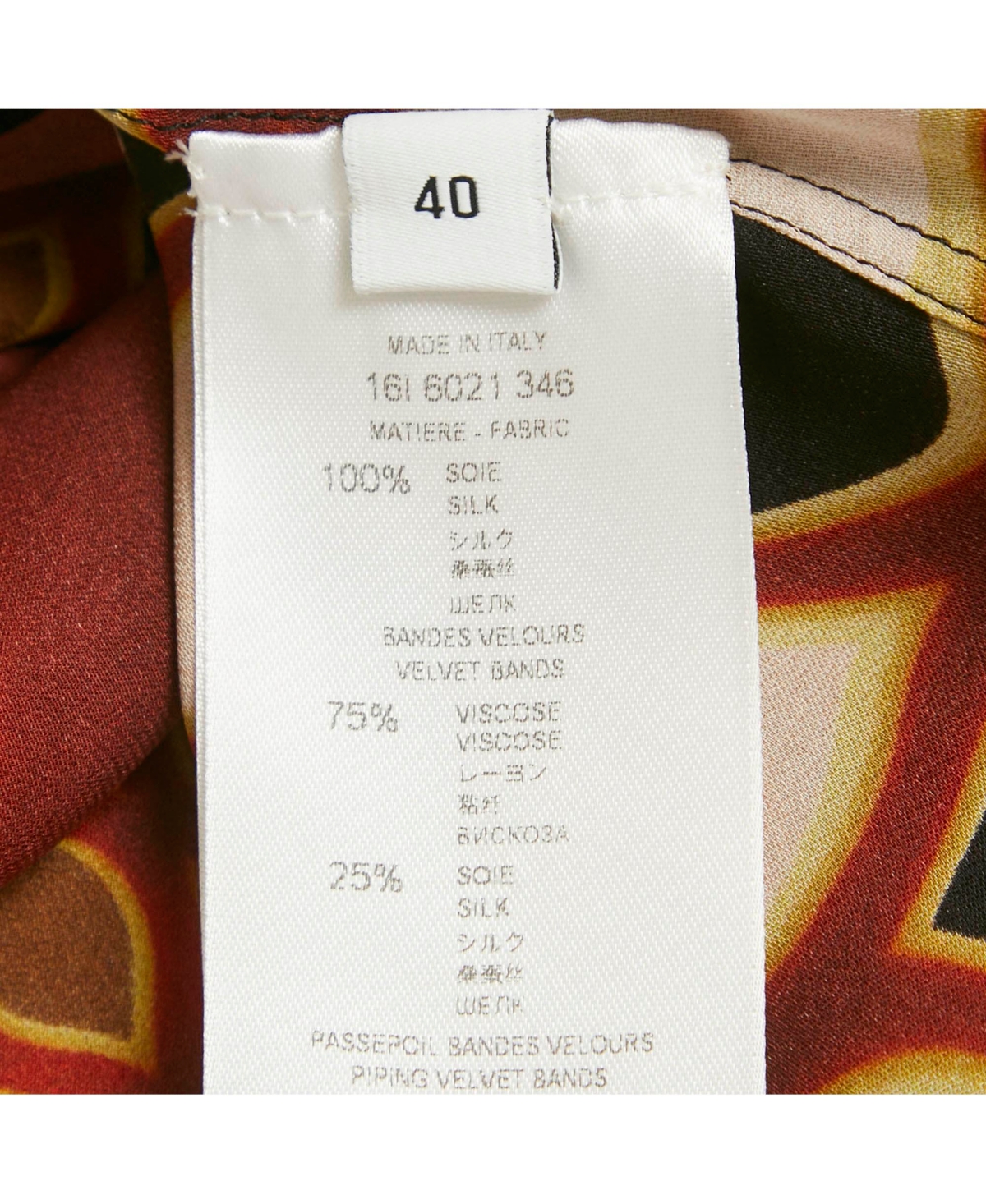 Pre-Owned Givenchy Women's Black Printed Silk Frill Back Open Blouse