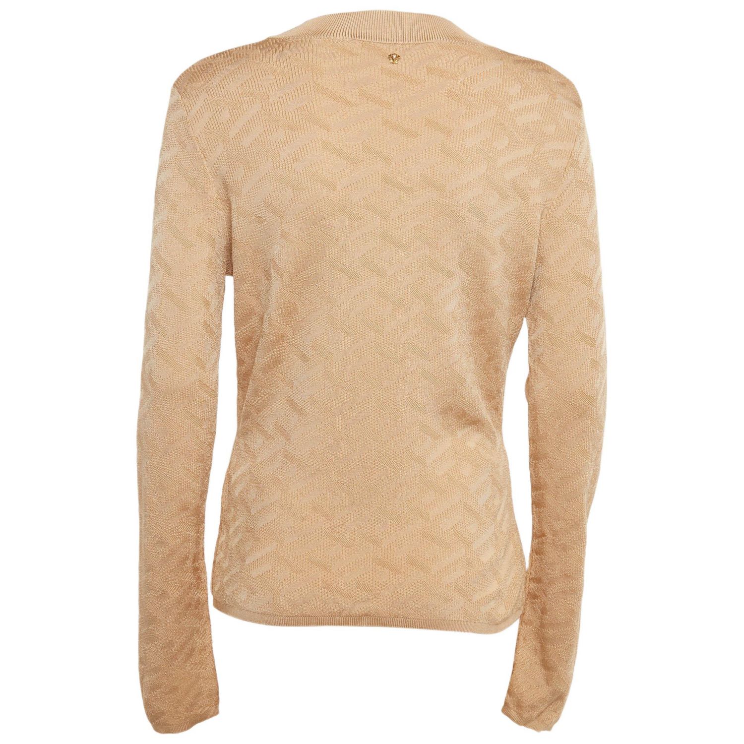 Women's Dark Beige Rib Knit Sweater