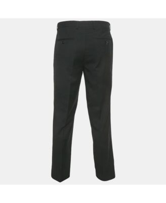 Men's Black Cotton Formal Trousers