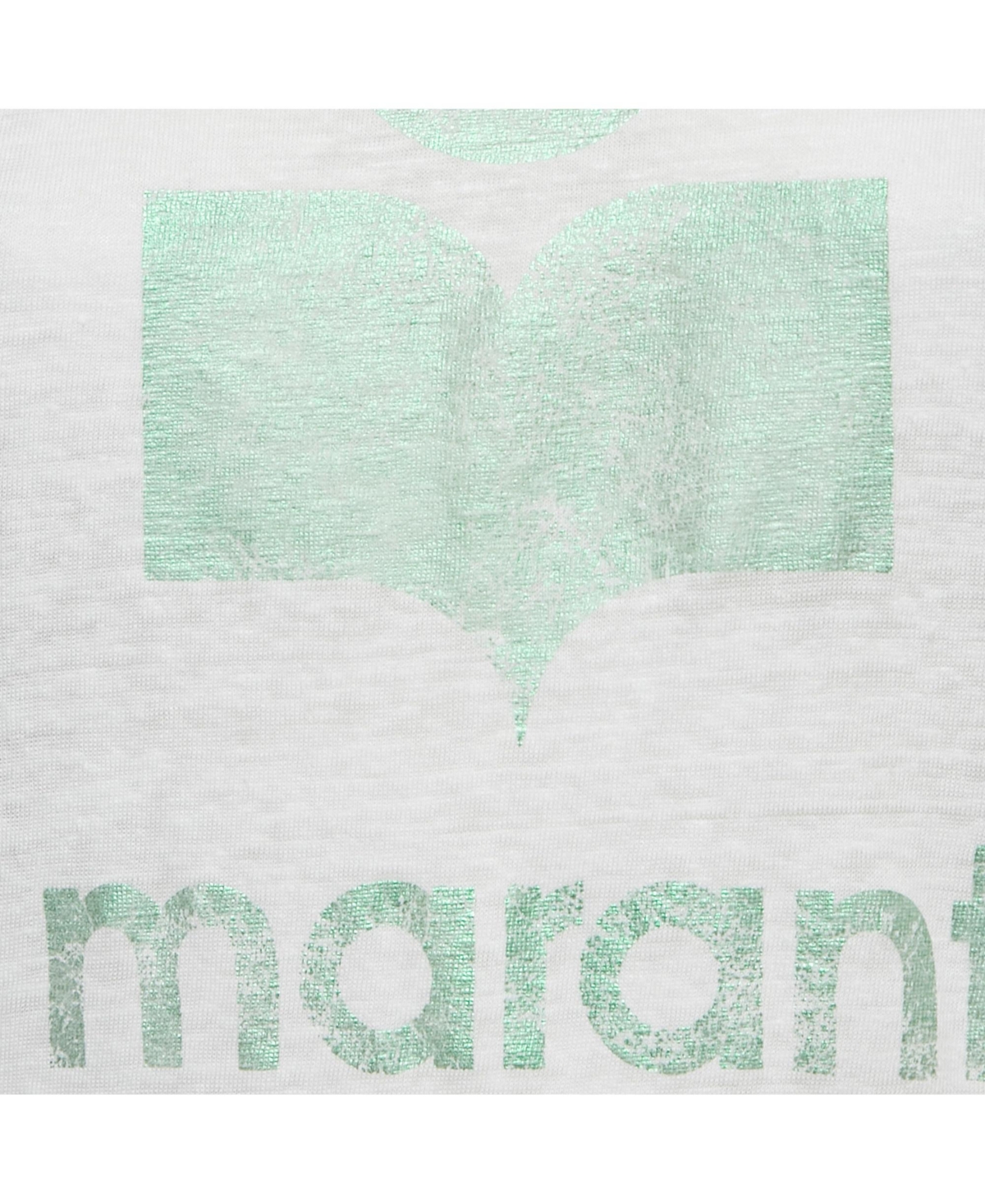 Pre-Owned Isabel Marant Women's Etoile Foil Logo Print Linen Jersey Top