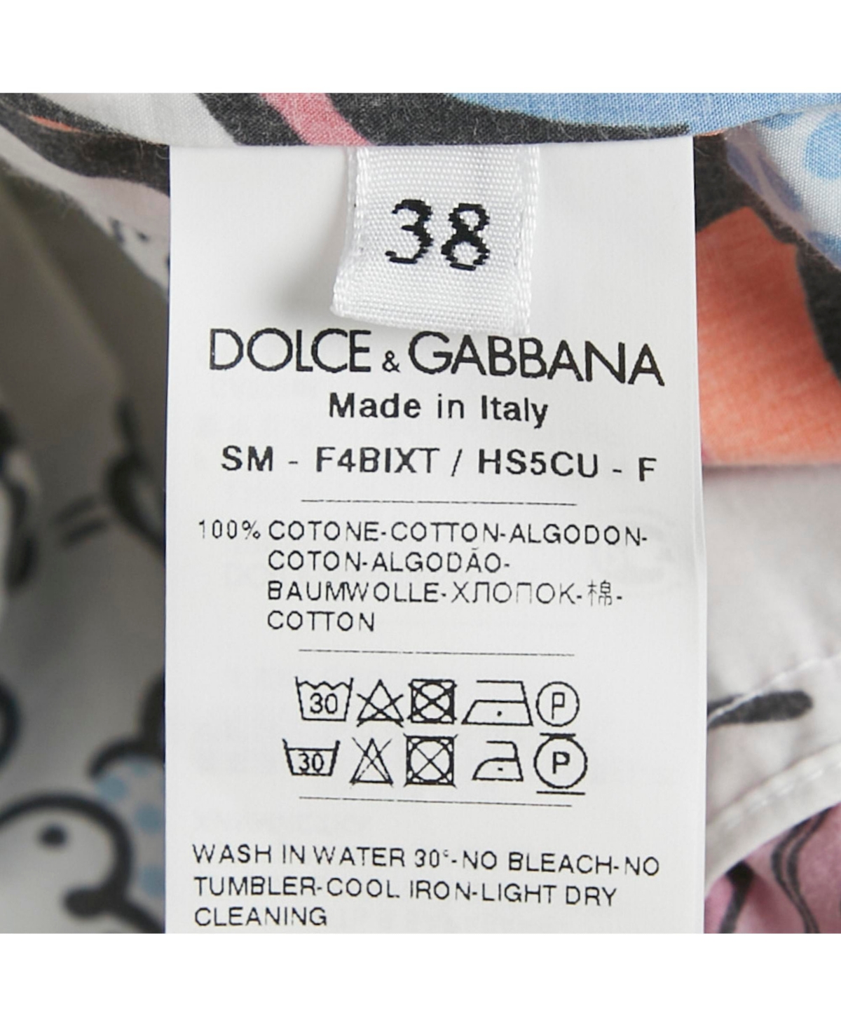 Pre-Owned Dolce & Gabbana Women's White Comic Print Poplin Tiered Mini Skirt