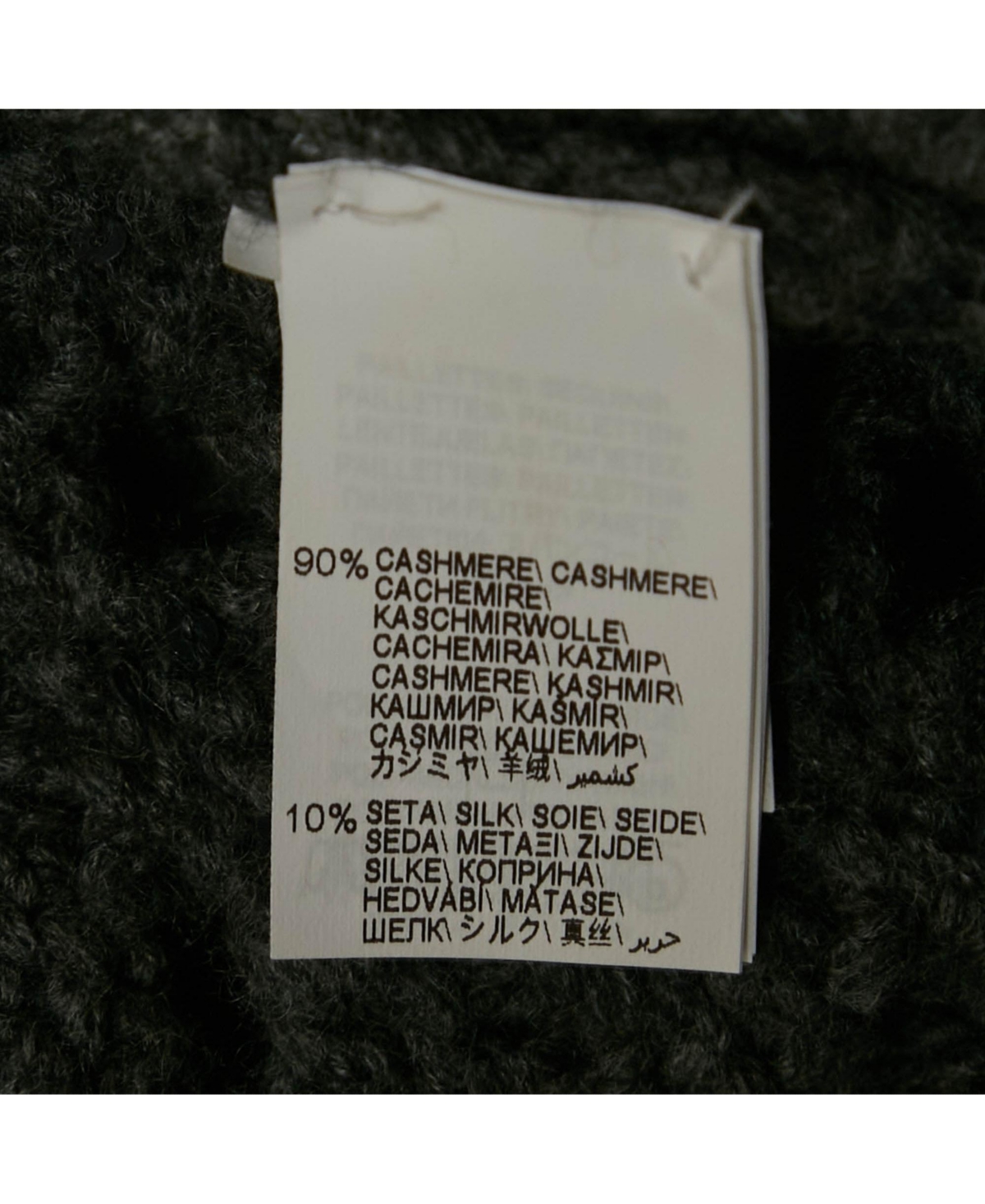 Pre-Owned Brunello Cucinelli Women's Grey Sequin Open Knit Cardigan