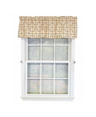 100% Cotton High Quality Torres Tailored Window Valance with 1.5" Rod Pocket 50" W X 12" L Cream