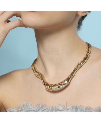 Women's The Hammered-Horn Collar Necklace - California Gold