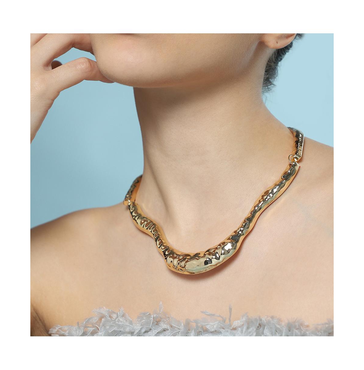Women's The Hammered-Horn Collar Necklace - California Gold