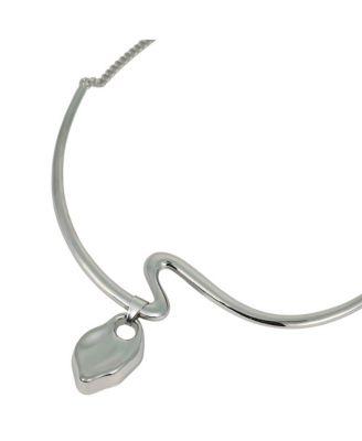 Women's The Ripple-Shell Collar Necklace - Chrome Silver