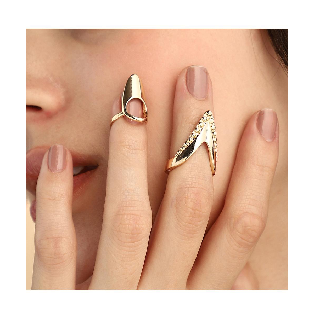 Women's The Piercer Nail Rings - California Gold (Set Of 2)
