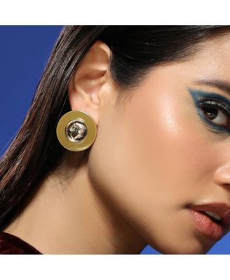 Women's The Enamel-Coin Stud Earrings - California Gold