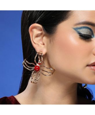 Women's The Arachnid-Flora Statement Earrings - California Gold