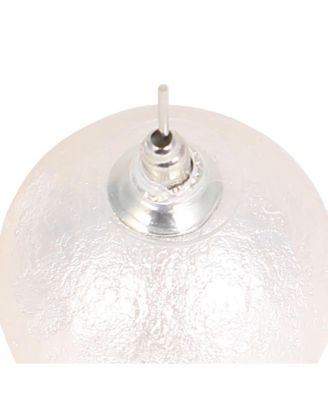 Women's The Celestrial-Orb Stud Earrings - Ivory White & Metallic Silver