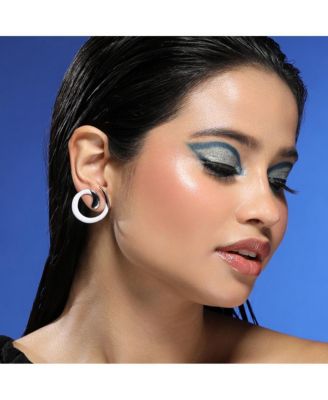 Women's The Enamel-Spirale Stud Earrings - Metallic Silver