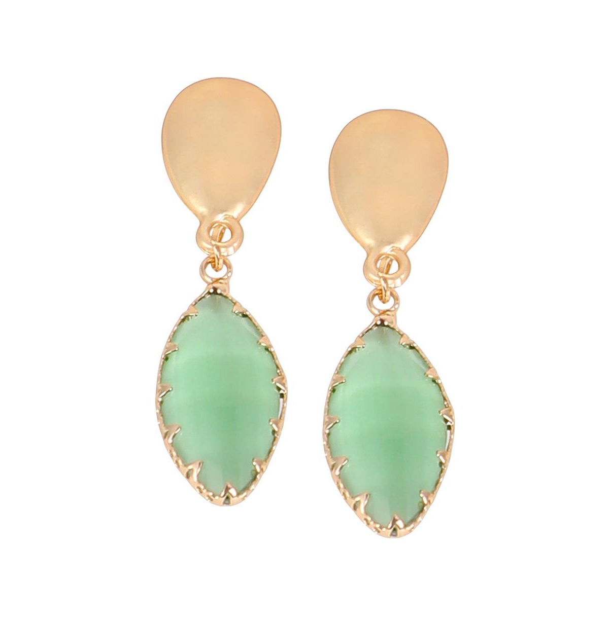 Women's The Marquise-Gleam Drop Earrings - Kelly Green