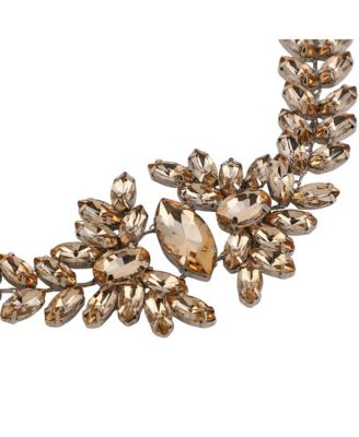 Women's The Marquise-Bloom Collar Necklace - Citrine Brown