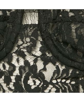 Women's Floral Lace Sheer Bustier Crop Top