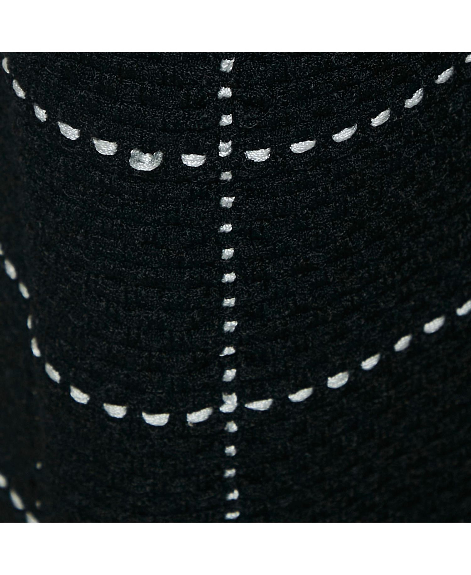 Women's Black Patterned Knit Chain Strap Detail Jumpsuit